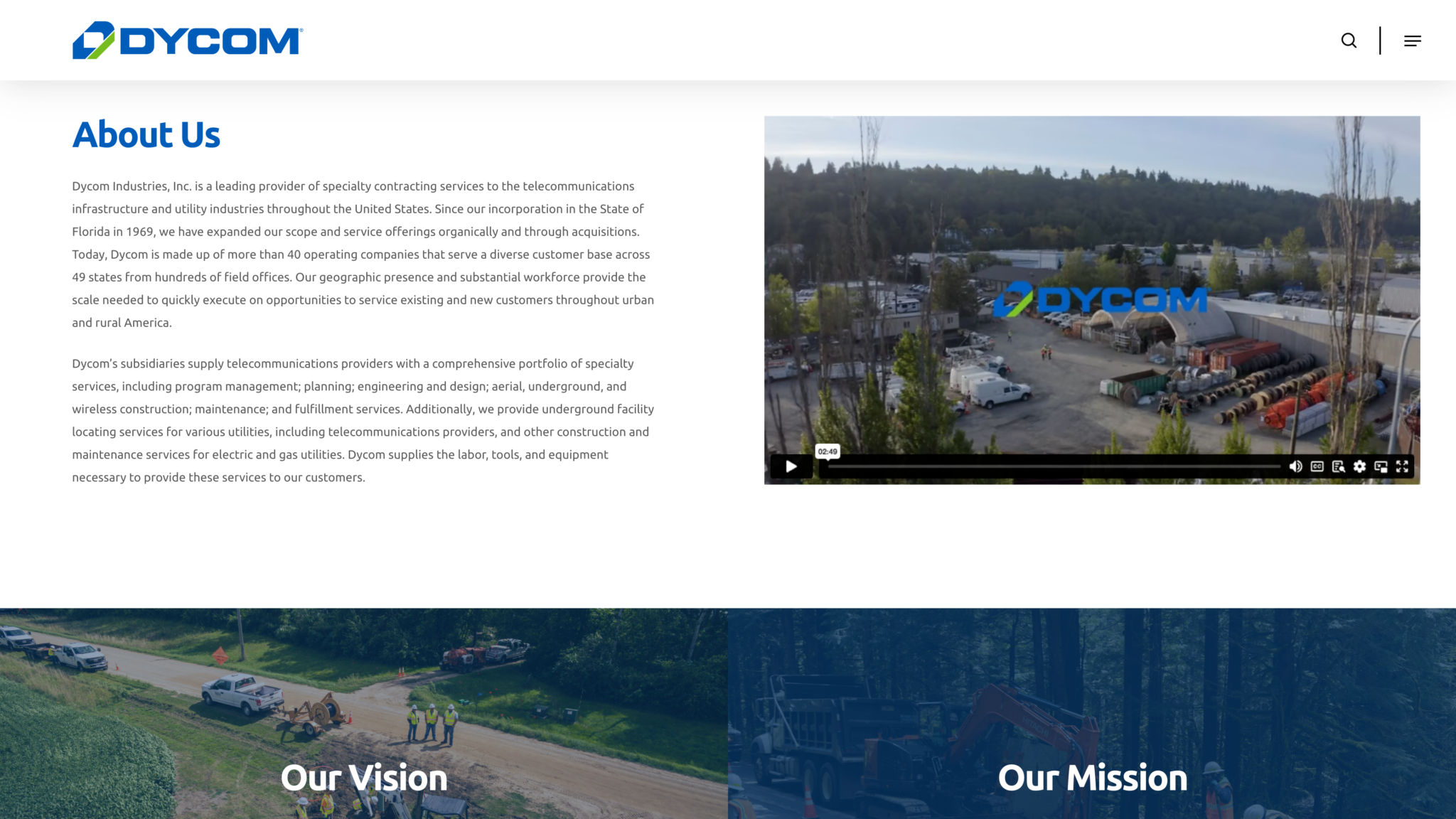 William Rice Dycom Dycom Industries - Orpheus, Inc.